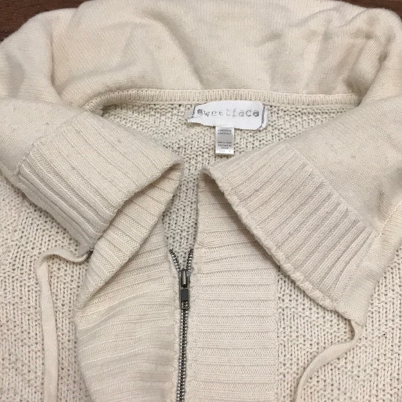 Sweetface Zip Front Cardigan w/ Drawstring Belt - Picture 2 of 5